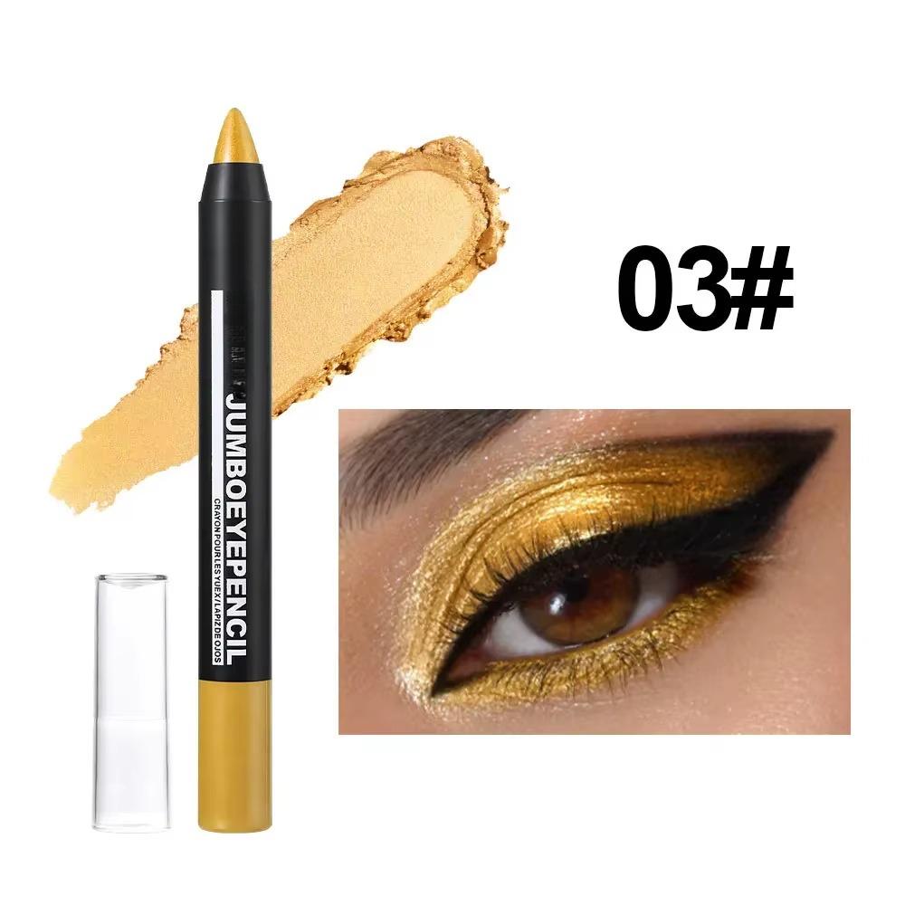 Smoky Dark Green Eyeshadow Pencil Stick 12 Colors Metallic Glitter Eye Shadow Highlighter Pen Makeup Tool Waterproof Pearlescent