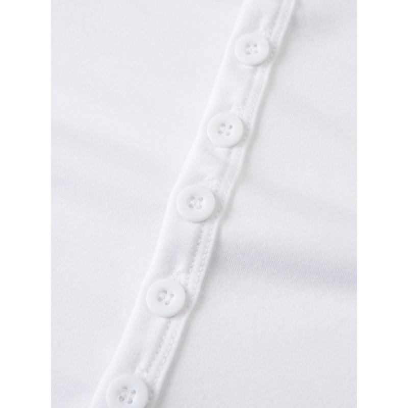 Herren Knopf-Henley-T-Shirt mit kurzen Ärmeln.