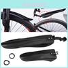 Verdickte schwarze Mountainbike-Schutzbleche aus strapazierfähigem Gummimaterial