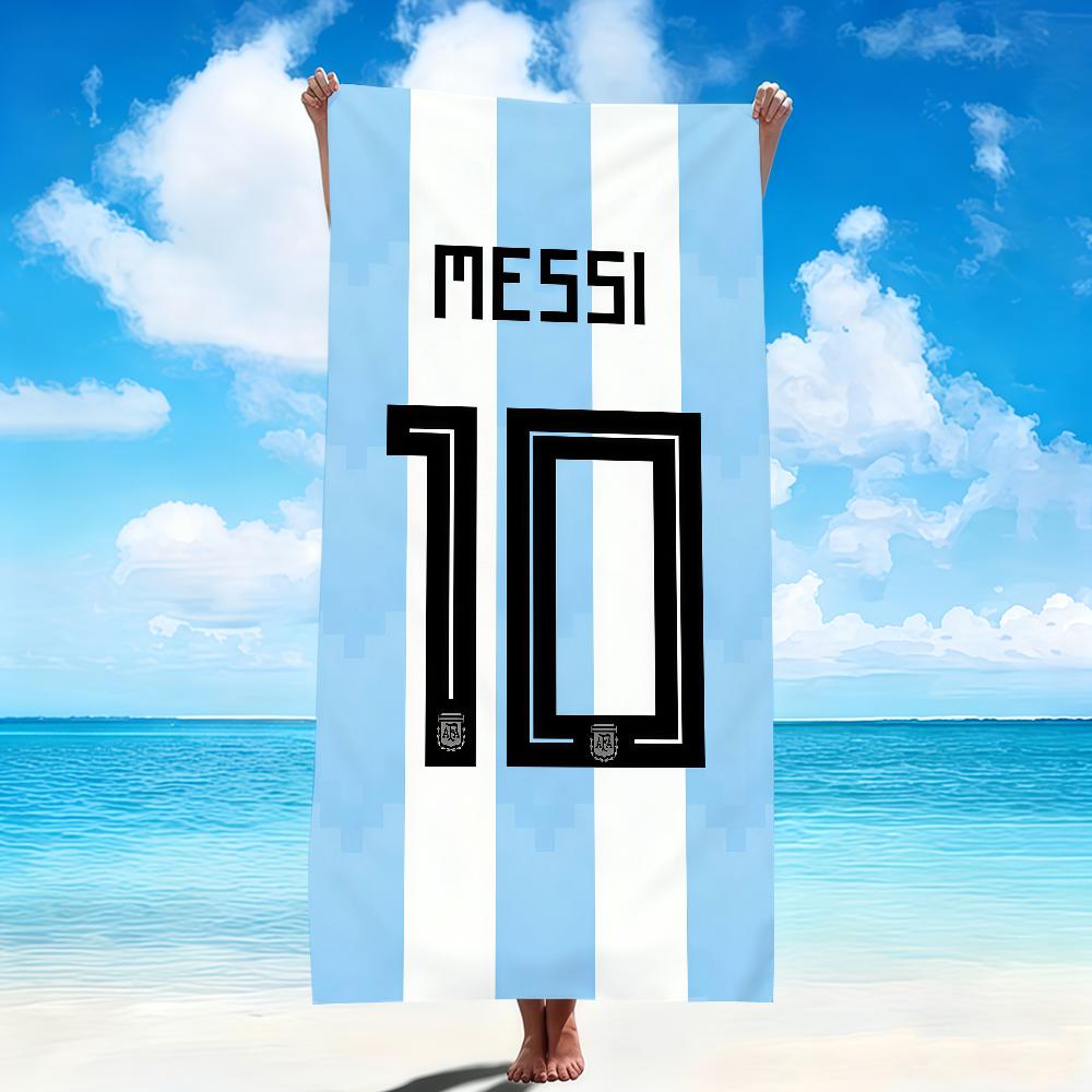 Fashion Cool Fc Art Number 10 M-M-MessiS Soft Printed Beach Towels Towel Swim Summer Holiday Vacation Bathing Pool Camp Gift