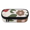 Pencil Bag Printed Durable 300D Polyester Easy Open Zipper with Pen Slot Board Mesh Pocket and Large Storage Section for Students