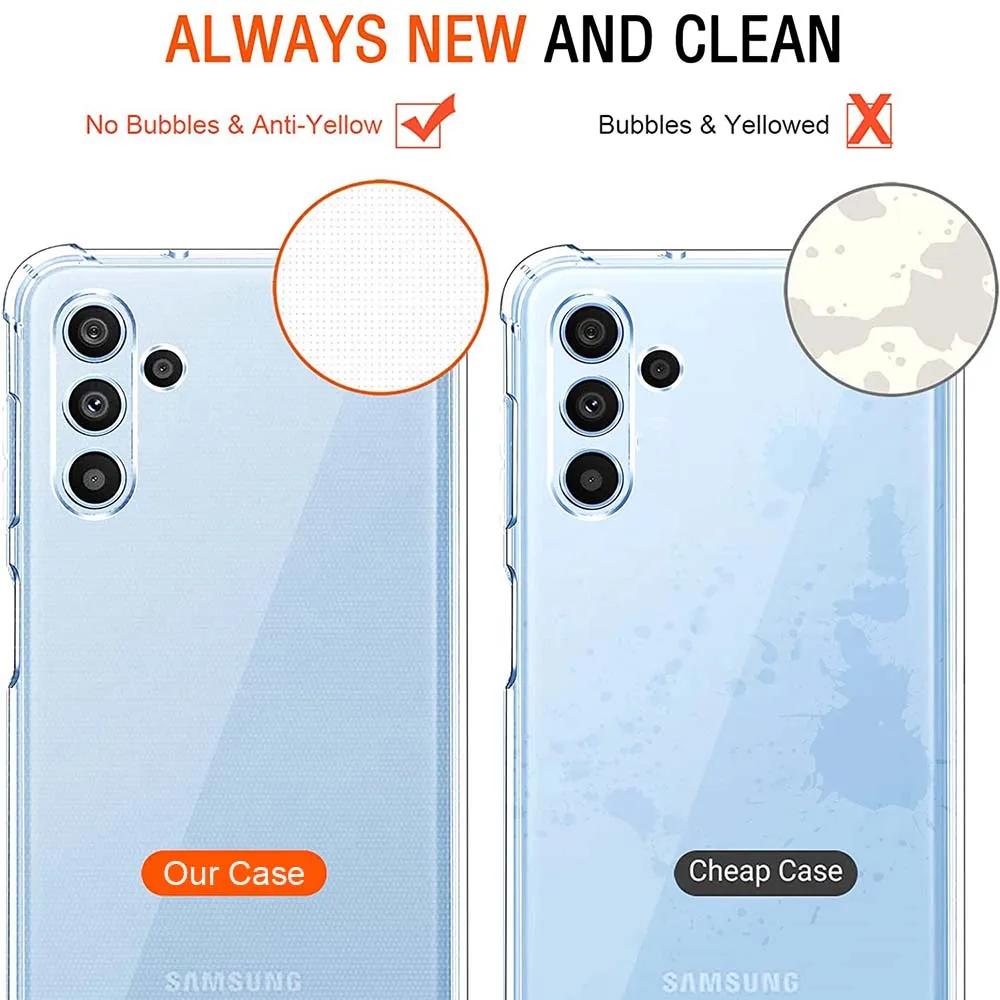 Transparent Phone Case for Samsung Galaxy A14 5G A24 A34 A54 A04 A04S A04E A13 A33 A53 A73 Shockproof Protective Ultra Thin Clear Protection Cover