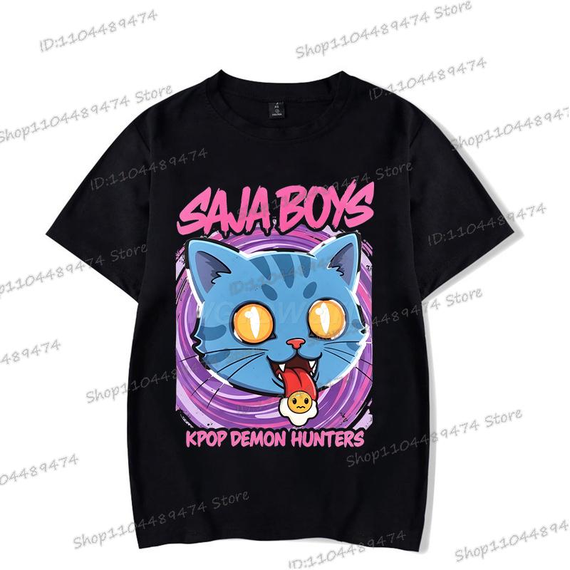 Vtipná trička s tygrem KPop Lovci démonů Módní dárky pro fanoušky Dámská Pánská Kulatý výstřih Anime KPop Lovci démonů Korejský Ulzzang Streetwear