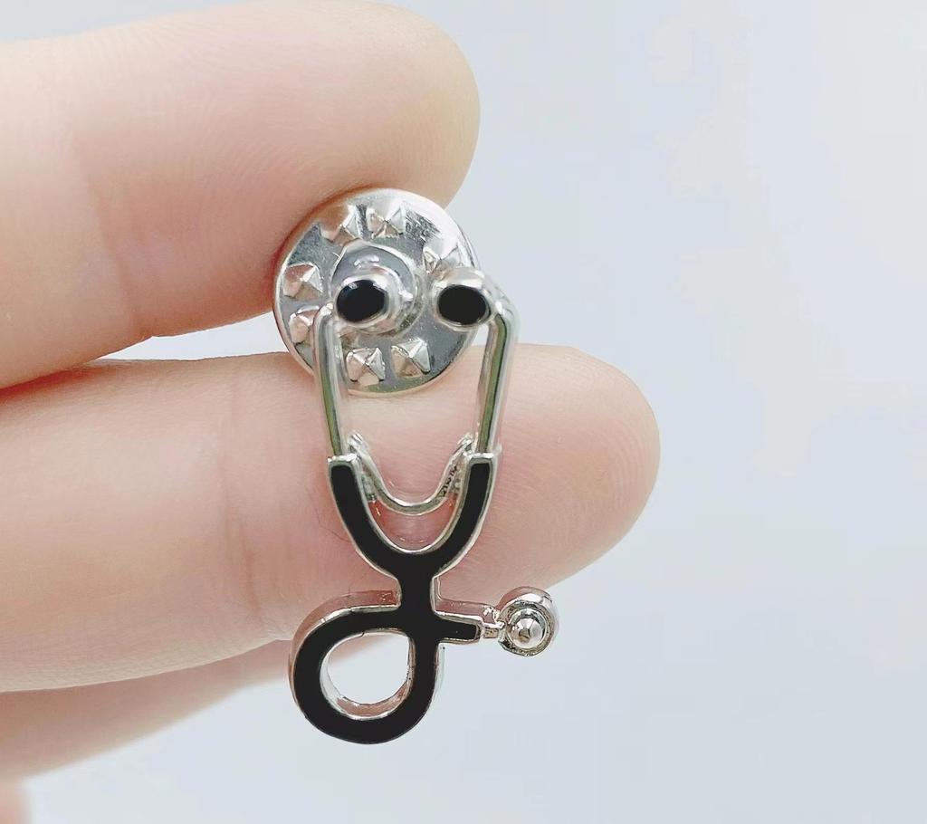 Broche de Estetoscopio de Doctor de Dibujos Animados - Joyería Creativa Europea y Americana