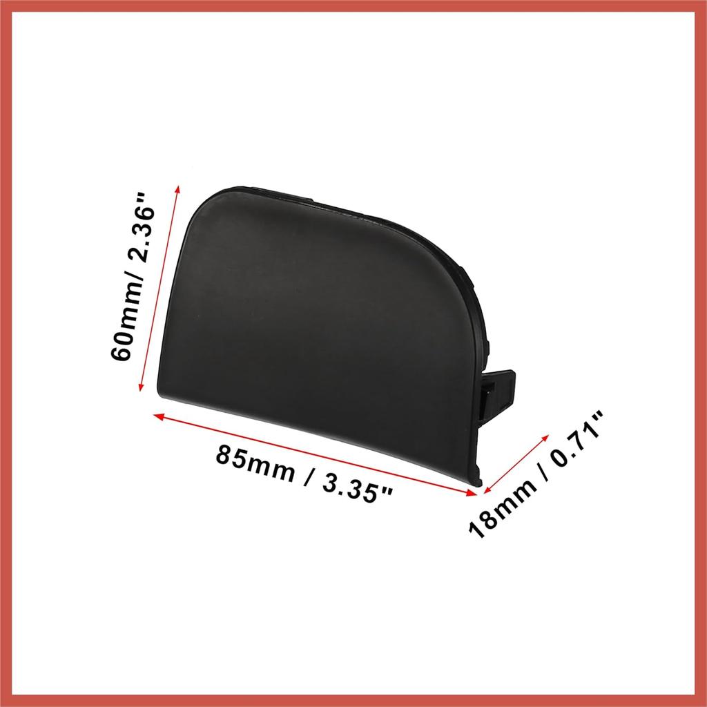 ACROPIX Pair Black Front Bumper Tow Hook Towing Eye Cover Cap Replacement 52127-47903 52128-47903 for Toyota Prius 2012-2015 Car Parts