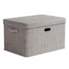 Handun Floral Foldable Cotton Linen Storage Box with Lid