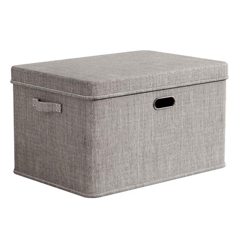 Handun Floral Foldable Cotton Linen Storage Box with Lid