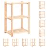 Day and Night - Day and Night Shelving 3 Levels 10 Units Solid Pine Wood 150 Kg