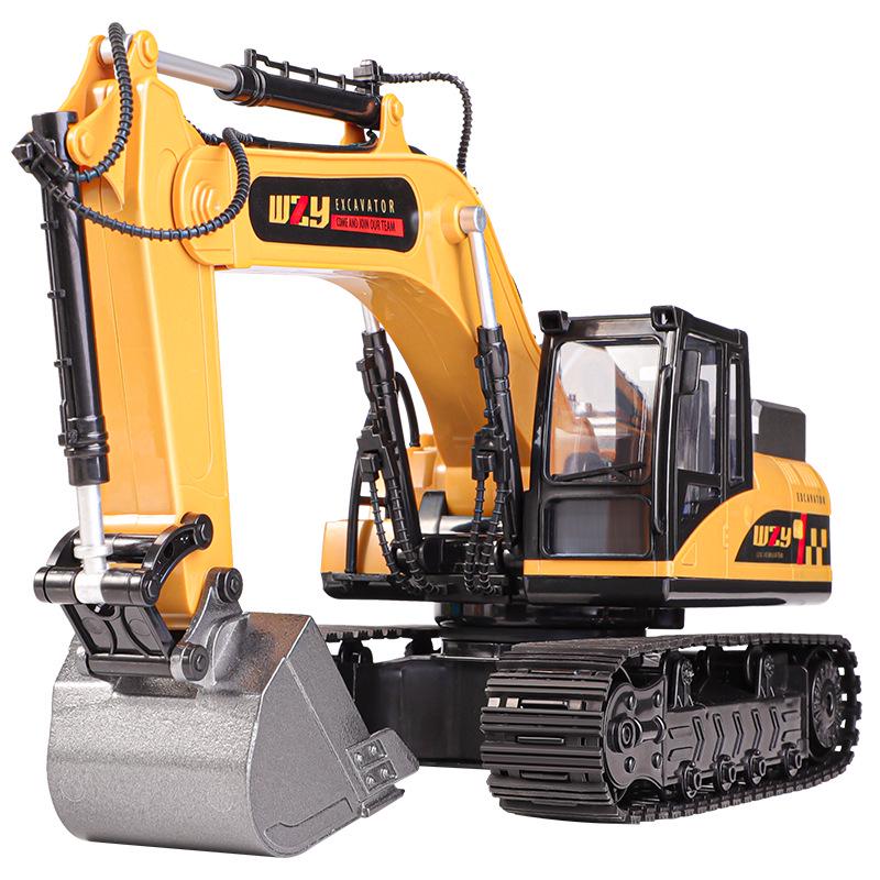 New Remote Control Alloy Excavator Toy for Kids Ages 3-8 - Engineering Vehicle Simulation