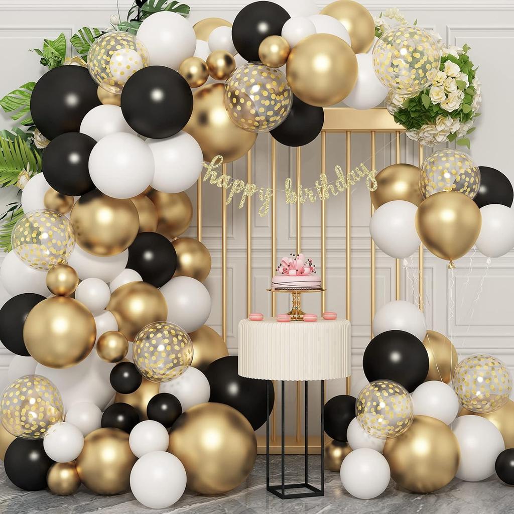 104PCS Multi-color Latex Balloon Set Suitable for Birthday Parties, Weddings, Valentine's Day Party Decoration