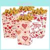 Ich liebe dich Valentinstag Papier-Popcornbox im Cartoon-Stil für Party-Dekoration und Geschenk