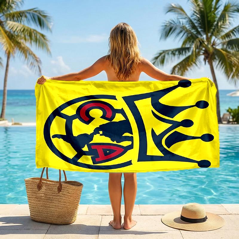 Club Amrica Fashion Beach Towel: Ideal for Summer Adventures Soft, absorbent and quick drying suitable for swimming and bathing