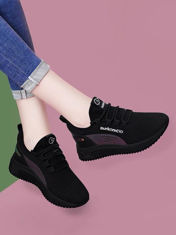 2025 new spring and autumn flat-soled sports shoes women's soft-soled casual shoes trendy dancing mother shoes foreign trade women's shoes