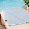 Coral Velvet Bath Towel Highly Absorbent Stylish Striped Design Thick Plush