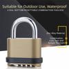 Waterproof Combination Padlock Zinc Alloy Security Padlock Smart Code Lock  Fence Door Warehouse