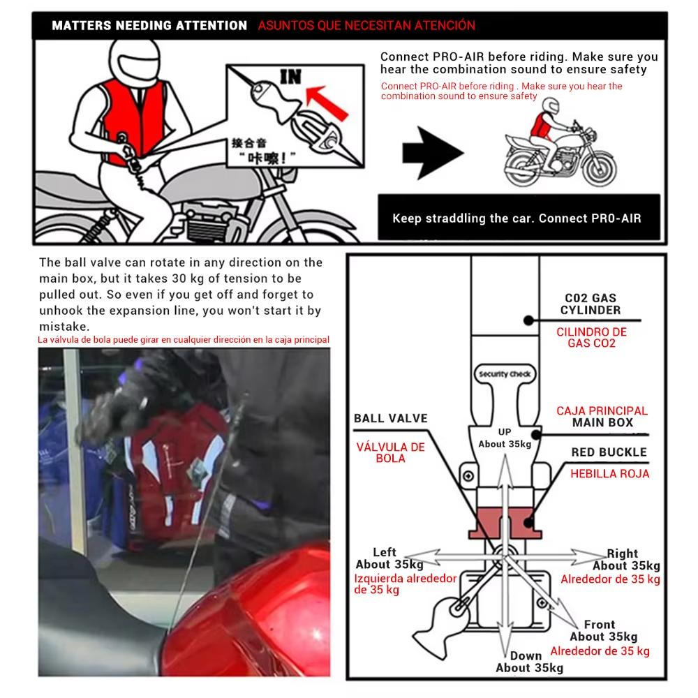 Motorcycle Jacket Motorcycle Air Bag Vest Motorbike Air-bag Vest Motocross Racing Riding Airbag System Airbag CE Protector S-3XL