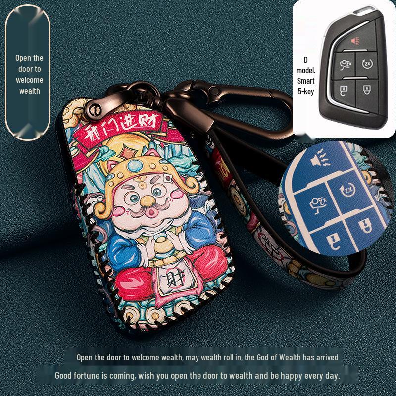 Cadillac Key Case for CT6, XT4, XT5, XT6, XTS, CT4, CT5, ATS-L - Snap-On Shell