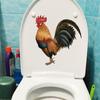 Adesivo de parede de galo de desenho animado, decoração de banheiro, banheiro, sala de estar, armário, decoração de casa, decalques, embelezar, decalque à prova d'água