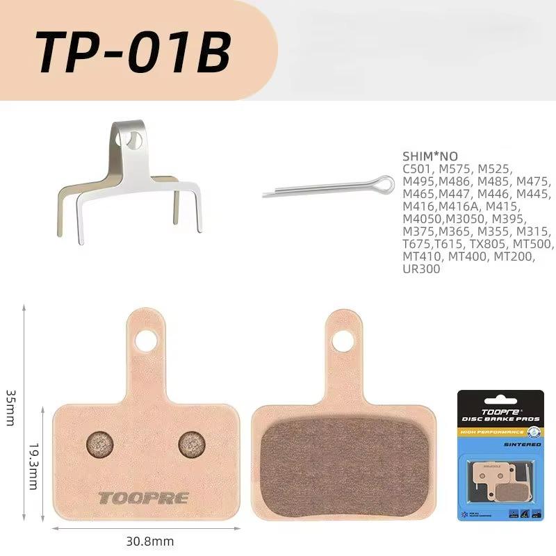 TOOPRE Durable Bicycle Brake Pads for MTB Road BMX & Cruisers Hydraulic Disc Brake Pads with Convenient Brake Line Disc Brake