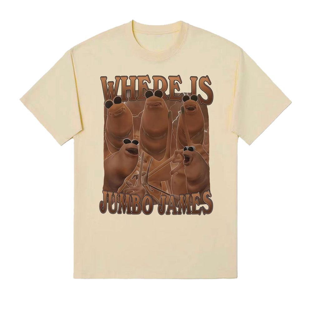 Where Is Jimbo James Meme Tshirt Marcus The Worm Funny Graphic T Shirts Men Women Fashion Casual Humor Oversized Cotton T Shirt
