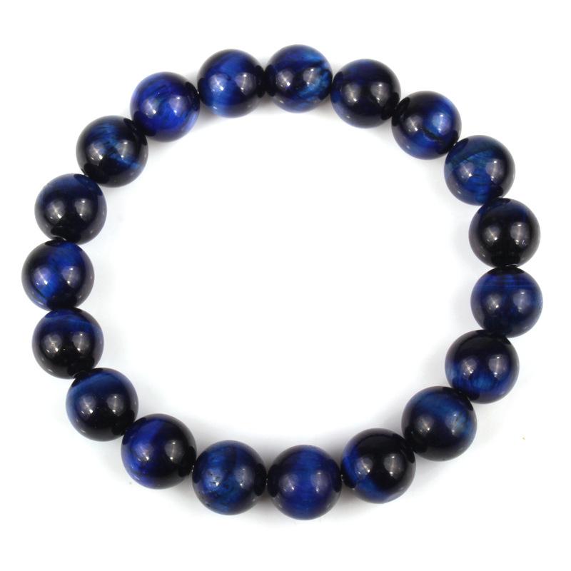 Natural 3A Tiger Eye Stone Bracelet - Colored Buddhist Prayer Beads Handcrafted Jewelry