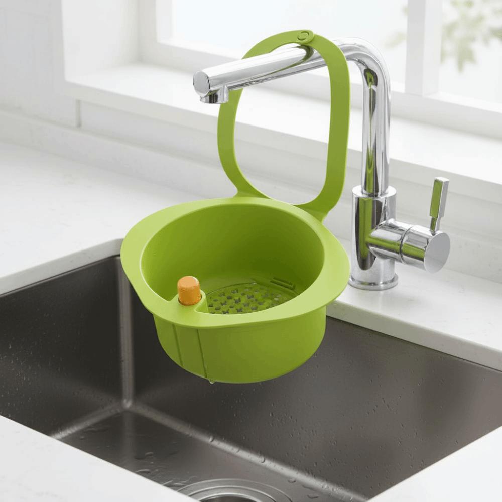 4PCS Hanging Food Scrap Filter Rack Removable Fruit Washing Basket Kitchen Garbage Filter  Bathroom