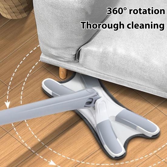 X-Type Flat Mop Dry And Wet Dual Use Butterfly Mop No Wash Mop with 360-Degree Rotating Head for Home Dormitory Floors