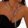 Jewelry simple design belt buckle chain clavicle neck chain retro cold wind personalized necklace