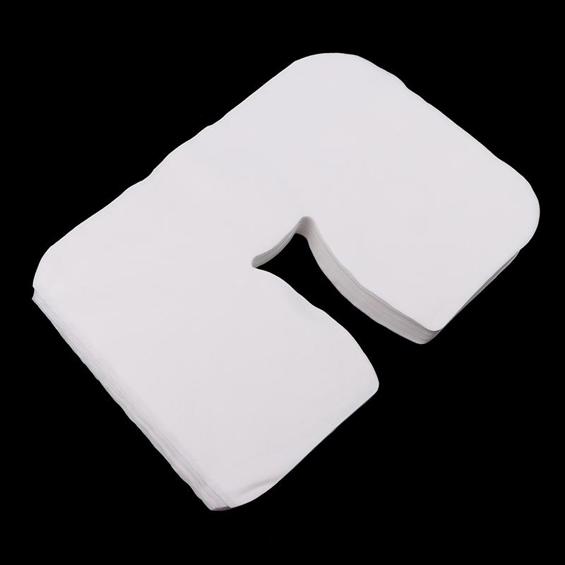 100Pcs Disposable Non-Woven Headrest Pillow Paper Beauty Salon Bed Table Cover Massage Face Cradle Head Rest Pads Covers