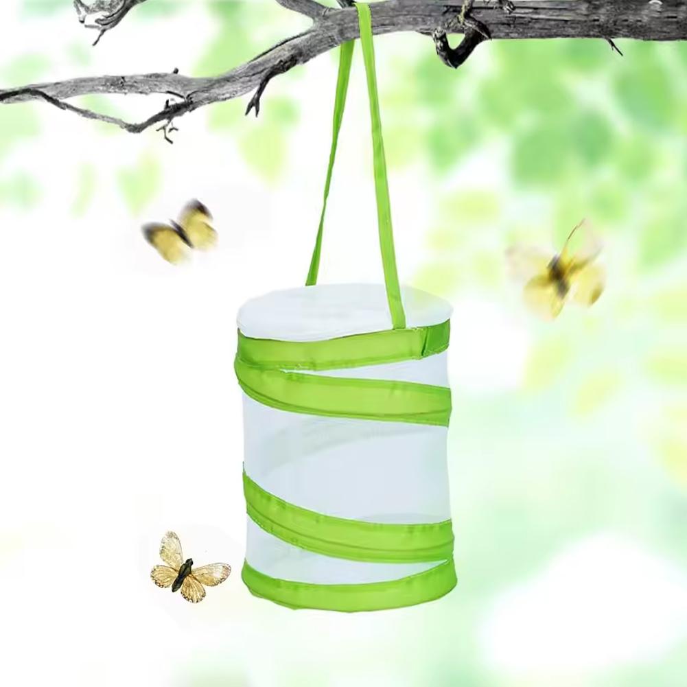 Mesh Household Butterfly Cage For Caterpillars Butterfly Toy Habitat Cage Bucket Observation Bo B7Y5