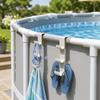 Adjustable Pool Pole Bracket Clothing Hanging Plastic Telescopic Pole Hanger Multi-functional Pool Hook Holder Poolside Cleaning
