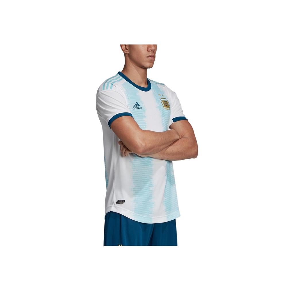 Adidas Argentina Maradona Climachill Home Player Edition Casual Knit Short Sleeve Football Shirt Men Tops White Light-Green DP0225