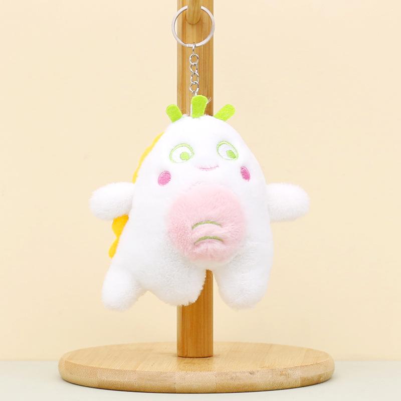 

Dinosaur Charming Plush Keychain Whimsical Monster Doll For 12cm Handbags White Dinosaur