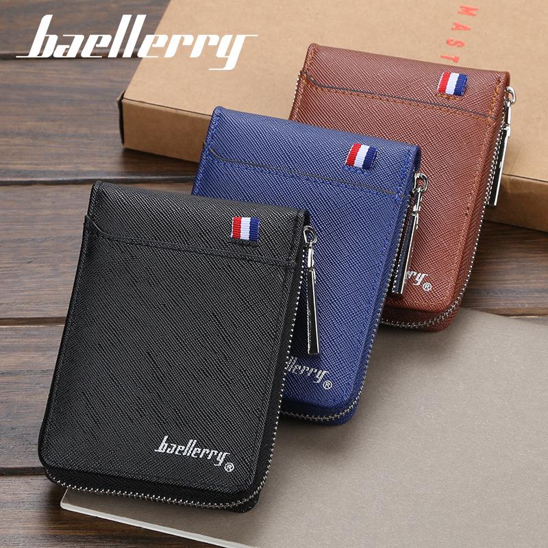 Men's Short Multifunctional Accordion Wallet - ID & Credit Card Holder with Multiple Slots, Large Capacity.
