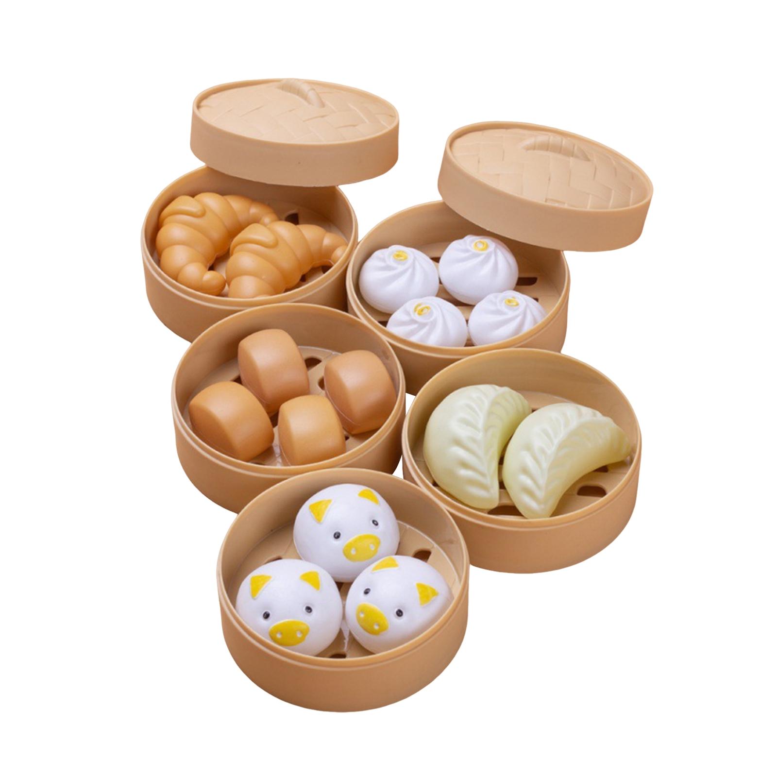 

22-Piece Chinese And Western Simulated Food Children s Snack Buns Toy Set Play Kitchen Steamer Basket Toy One Size