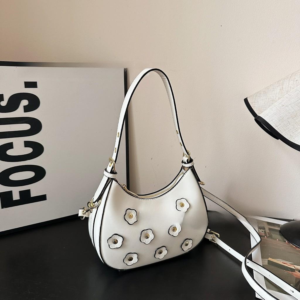 Flower Three Dimensional Trendy Small Women Bag Inner Pocket Design Zipper Bags