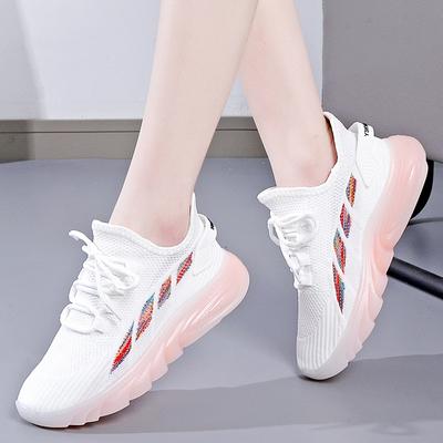 2023 Frühjahr neue Student Sportschuhe weibliche Flying Weaver Schuhe atmungsaktiv Fitness Freizeit Laufschuhe