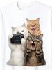 Humorous Letter Print T Shirts Funny Shirt Surprised By The Photo The Cat Lady Has Short Sleeves Casual Loose O Neck Tops Unisex