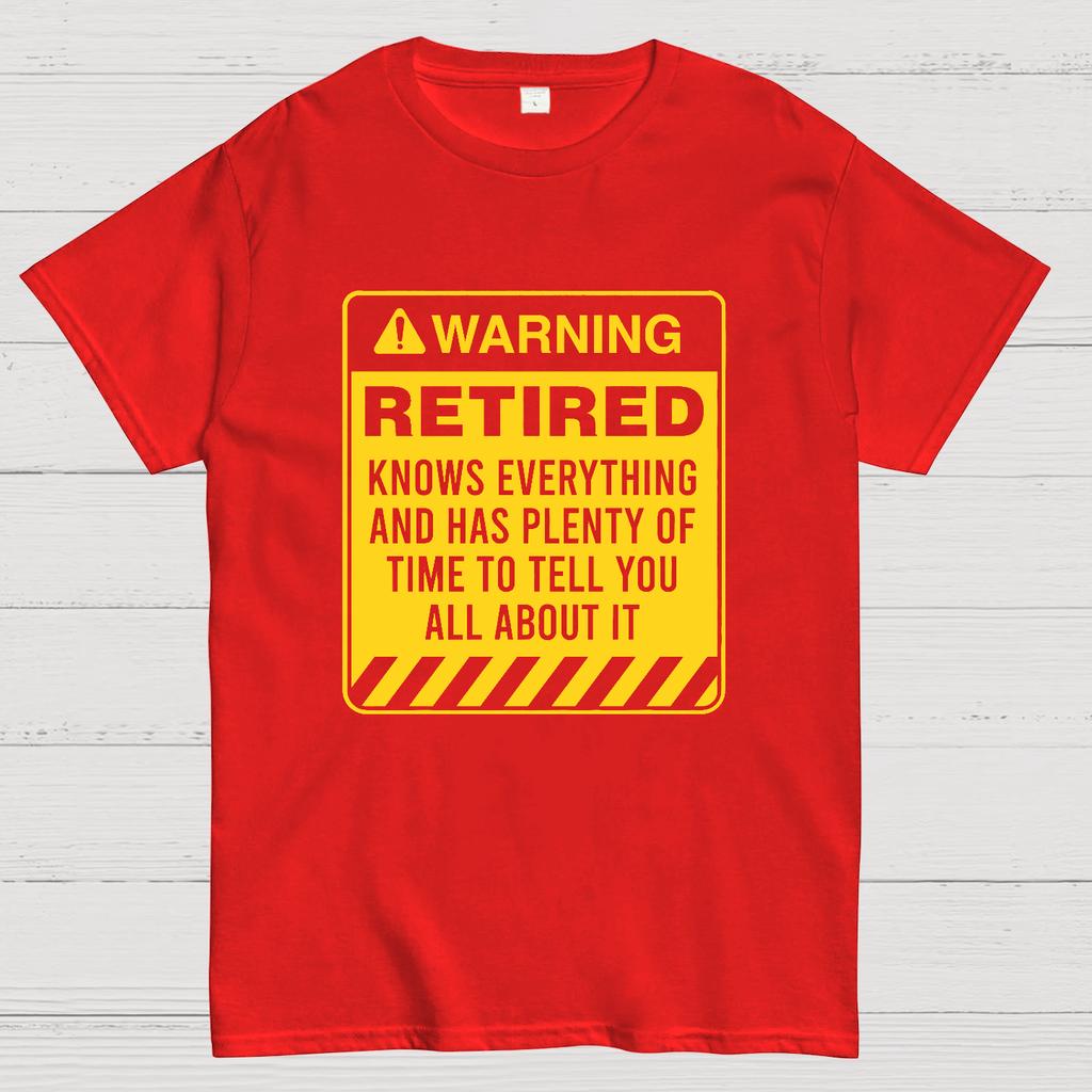 Retired Warning Cotton Summer Casual Cool Loose T-Shirt