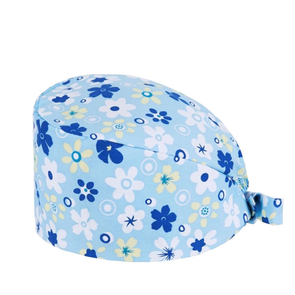 Unisex Cartoon Printing Scrub Cap Adjustable Buckle Print Design Lab Scrub Hat Breathable Soft Pure Healthcare Hats Pet Hospital