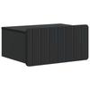 Wall Mounted Nightstand Black 49 X 34.5 X 24 Cm