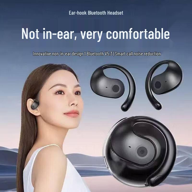 X28 Bone Conduction Clip-on Noise Cancelling Bluetooth Earbuds with Long Battery Life