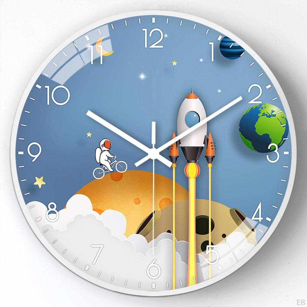 Astronaut Wall Non Ticking Decorative " Modern Analog for Bedroom Study Room