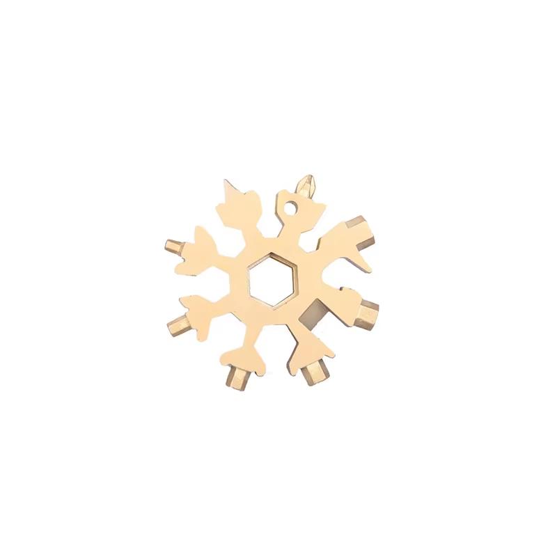 Snowflake Type 18-in-1 Multi-Function Wrench Lightweight Portable Repair Tool Alloy Octagonal Carry Anywhere Handyman Gear