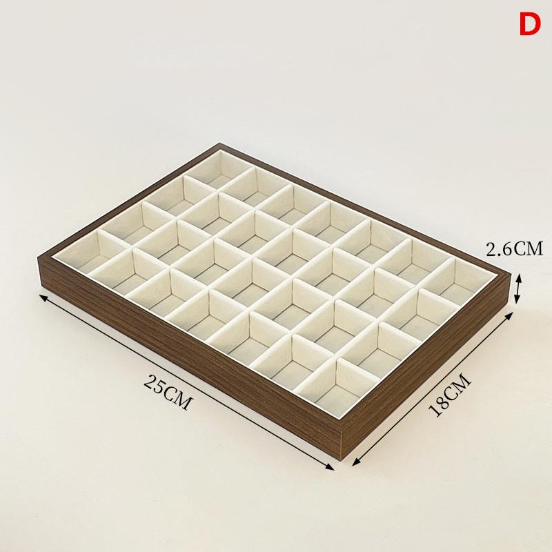 Eco Friendly Walnut Wood Grain Jewelry Tray Multifunctional Organizer Storage Solution for Living Room Bedroom Vanity