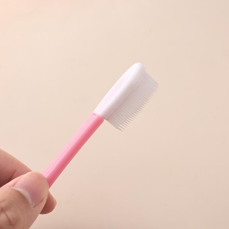 Tongue Scraper Cleaner For Adult Kid,2 In 1 Silicone Tongue Brush And Stainless Steel Tongue Scrapers For Fresh Breath Dental