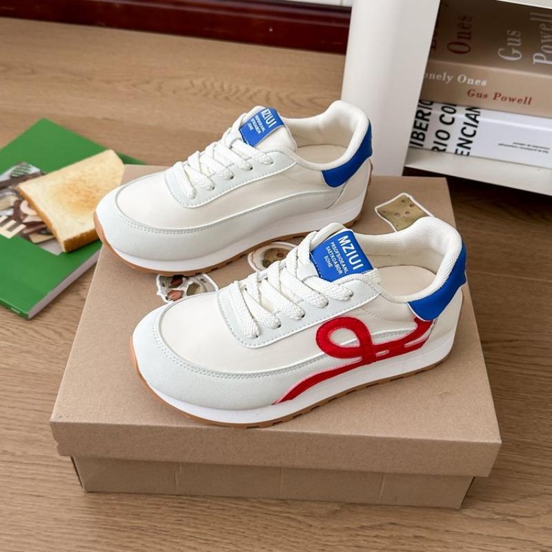 College Style Rubber Sole Running Shoes Autumn New Three-color Trend Women's Platform Sneakers