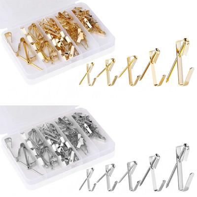 136 PCS Photo Wall Nail Hardware Kits Picture Hanging Frame Hooks Metal Material