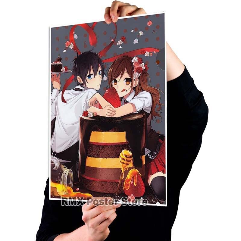 White Coated Paper Japanese Anime Horimiya Posters High Quality Print Poster Home Decor DIY Living Room Bar Decoration Painting