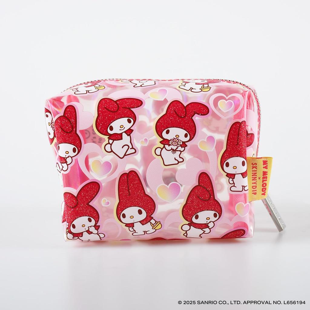 SKINNYDIP My Melody Repeat Heart Sanrio Characters Makeup Case 7825PCRH Pouch/Accessory